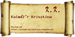 Kalmár Krisztina névjegykártya