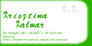 krisztina kalmar business card